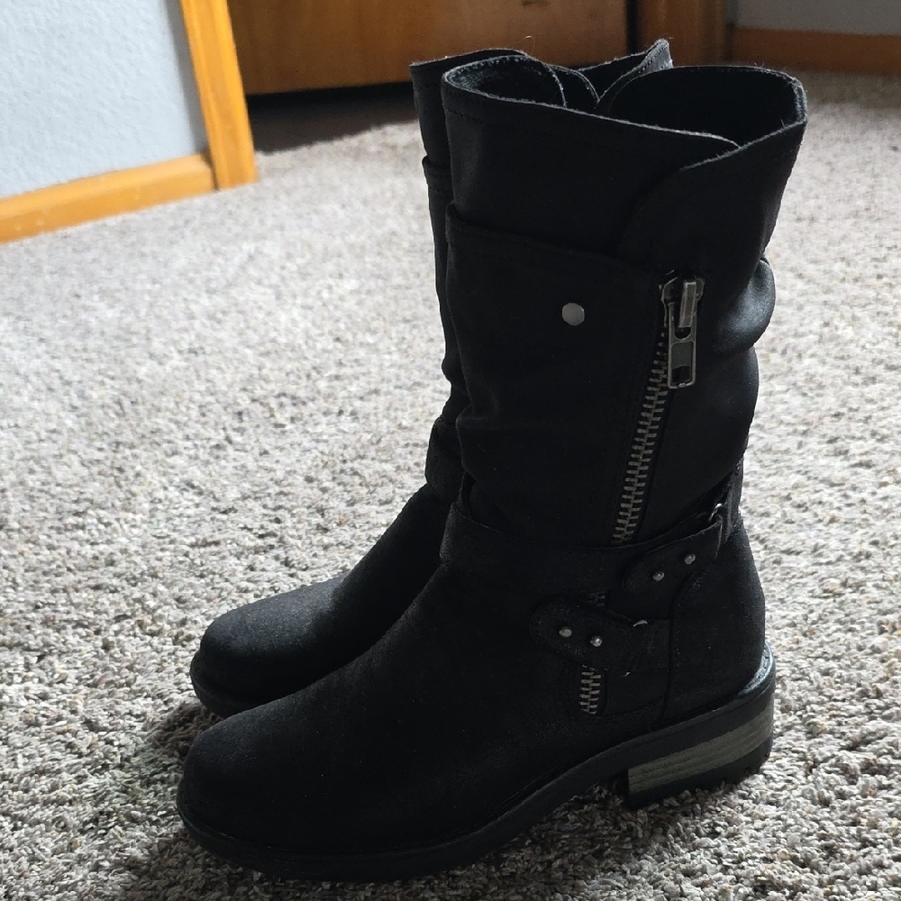 Carlos by Carlos Santana Black Combat Boots